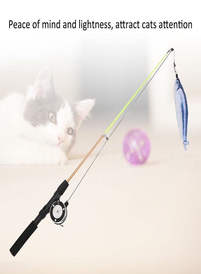 ZJchao Funny Cat Stick Flexible Interactive Telescopic Fishing Rod Toy for Cats (+Fishing Rod) - Image 3